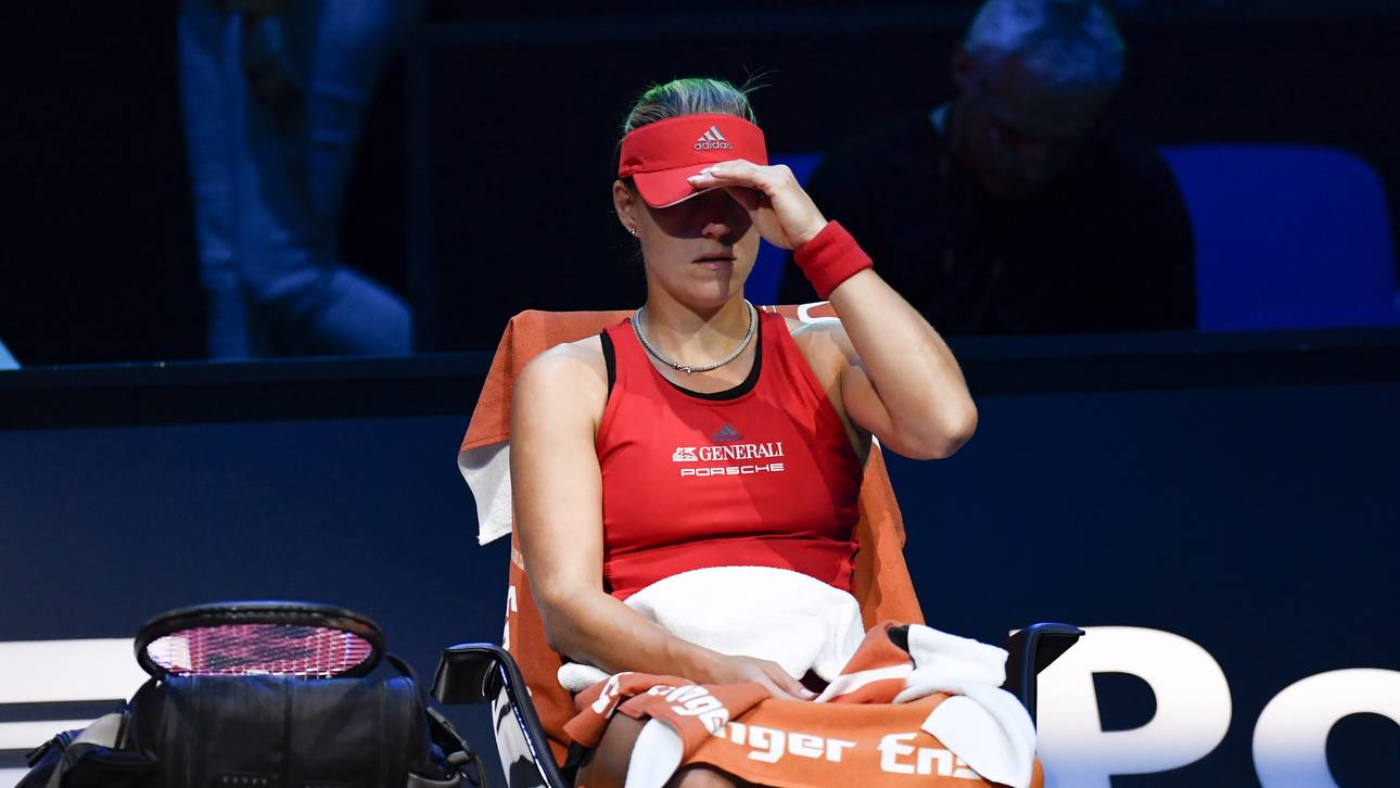 Kerber gibt mit Verletzung auf