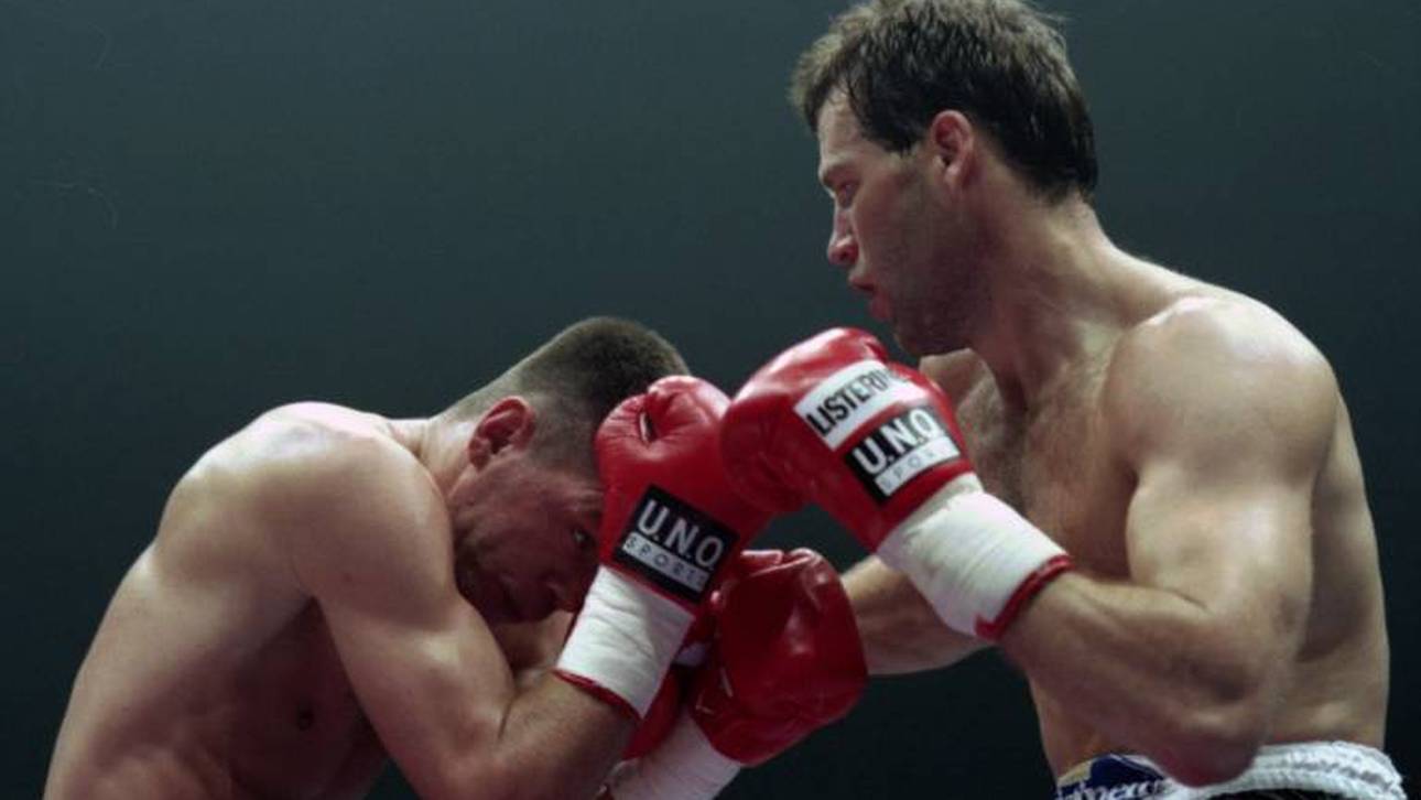 Henry Maske bei seinem Fight gegen Graciano Rochigiani 1995 in Dortmund