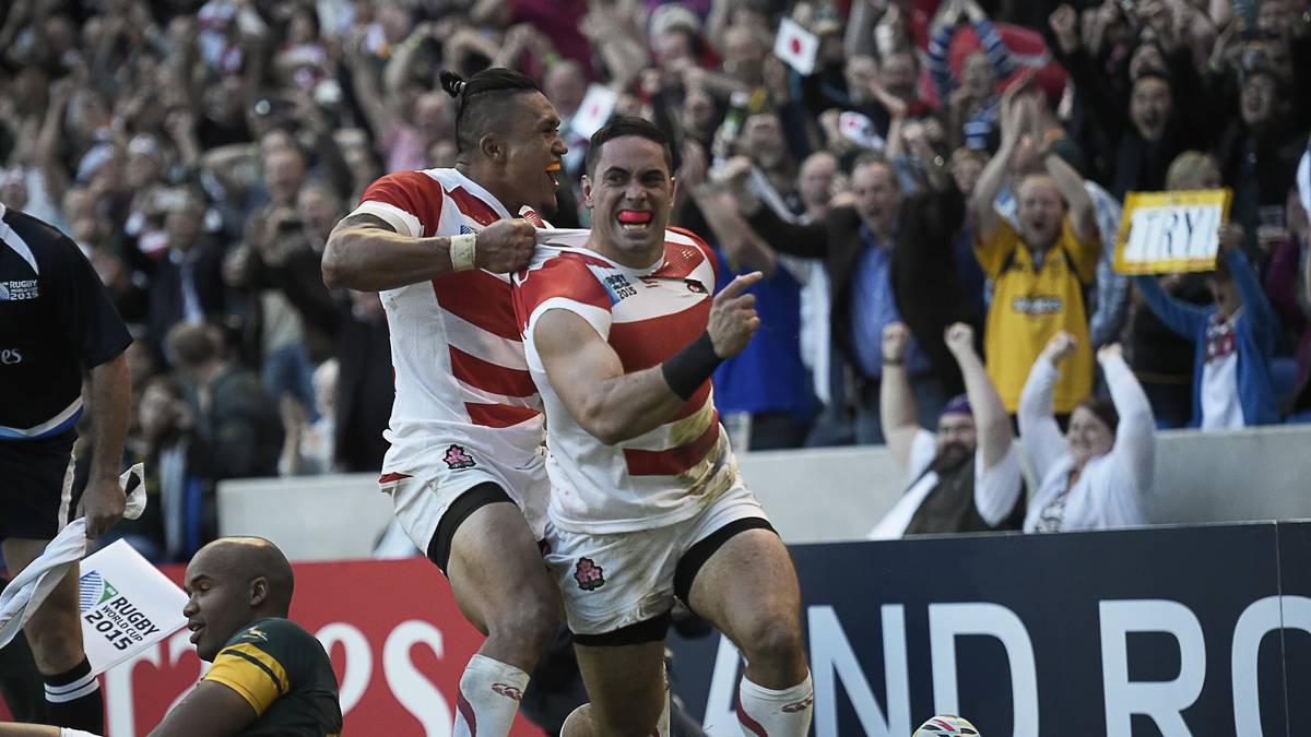 Am Ende kommt es aber ganz bitter für Südafrika: In letzter Minute sorgt Japans Karne Hesketh mit einem Versuch für den sensationellen Sieg der Japaner