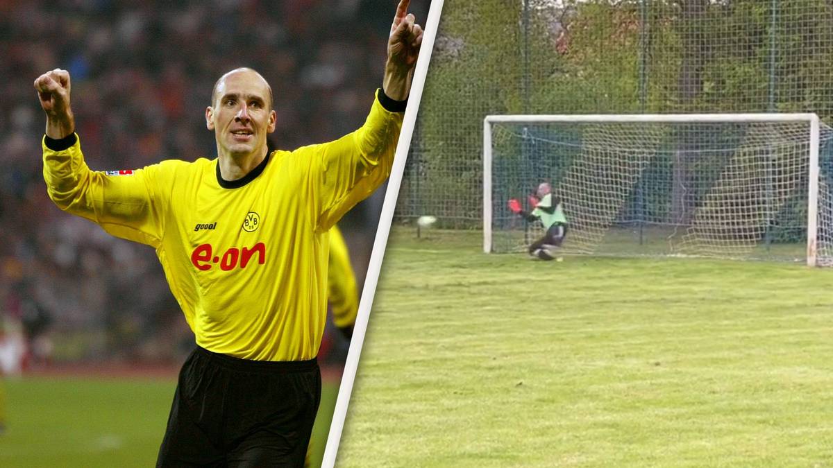 Er hat es wieder getan: Jan Koller ist wieder ins Tor gegangen. Schon 2002 stellte sich der Stürmer-Hüne in einem legendären Spiel gegen den FC Bayern in die Kiste.
