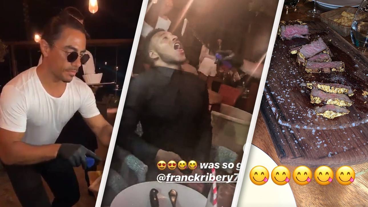 Auch Tolisso verspeist Gold-Steak