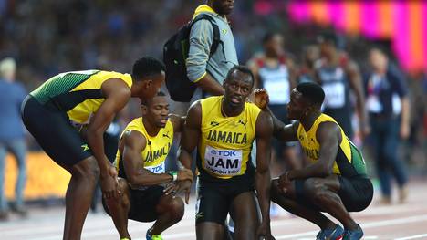 Usain Bolt musste im letzten Rennen seiner Karriere verletzt aufgeben
