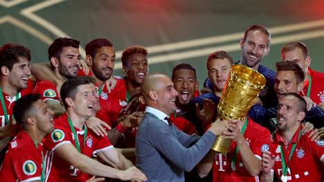 Pep Guardiola feierte mit dem FC Bayern das Double