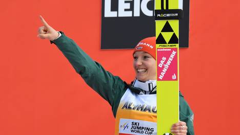 SKI-JUMPING-WORLD-WOMEN Katharina Althaus holte bereits Olympisches Silber 2018 und Gold im Team bei der Olympischen Jugend-Winterspiewen