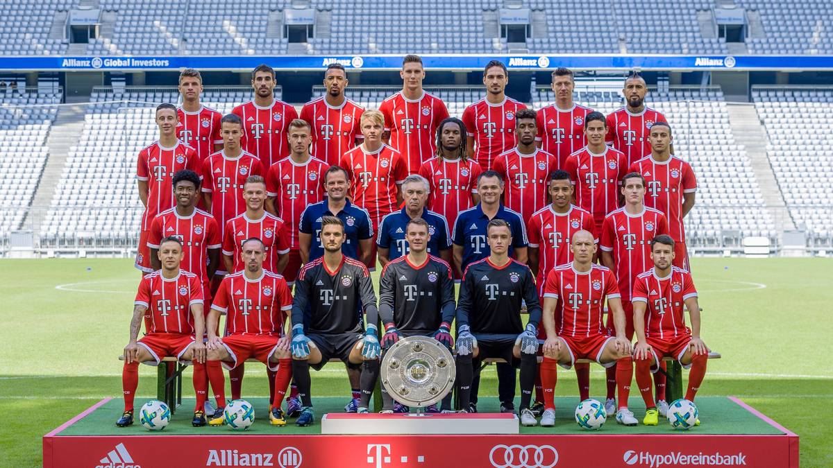 FC BAYERN MÜNCHEN: 25 Spieler (1 Leihspieler) im Schnitt 26 Jahre, 14 Legionäre