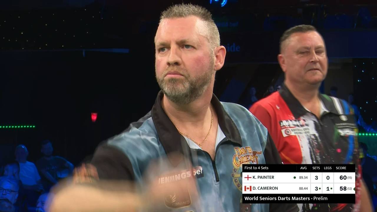 World Seniors Darts Masters: David Cameron besiegt Kevin Painter mit 4:3