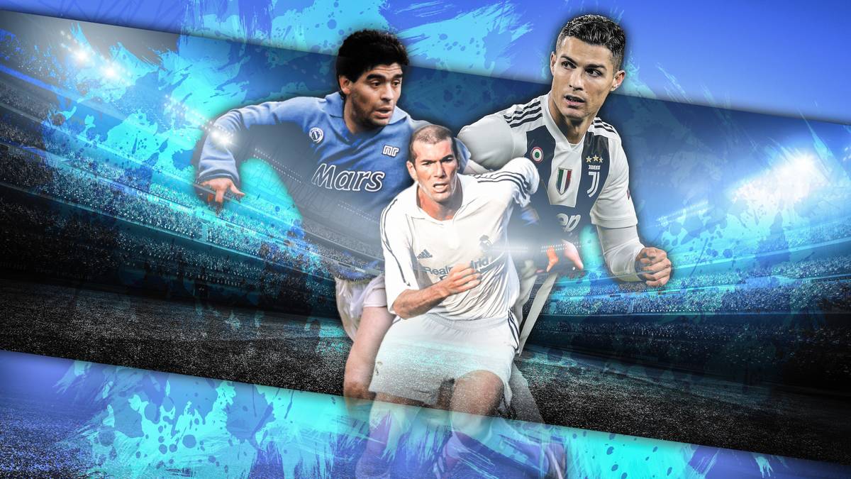 Sie waren die Besten ihres Jahrzehnts: Superstars wie Maradona, Zidane oder Ronaldo gelten als Giganten des Weltfußballs. 