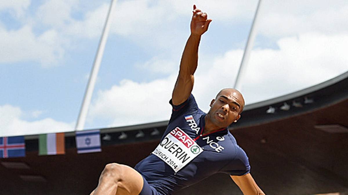 Gael Querins Demonstration im Weitsprung hat etwas Propellerhaftes