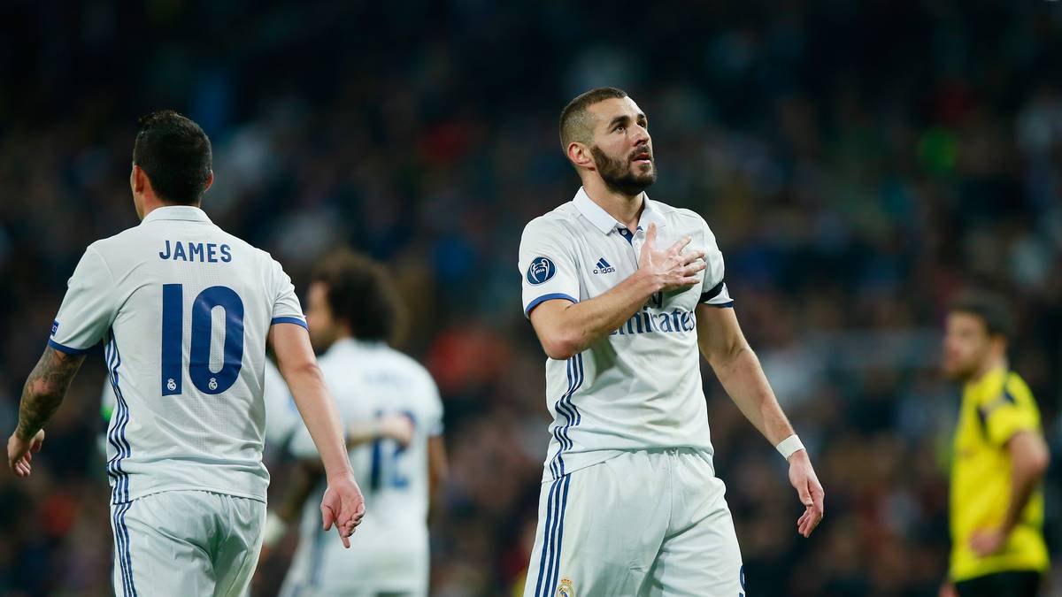 Der Franzose lässt sich feiern, trifft später noch einmal gegen leidenschaftlich kämpfende Borussen. Benzema setzt mit seinem Herz-Jubel ein klares Zeichen für einen Verbleib bei den "Königlichen"