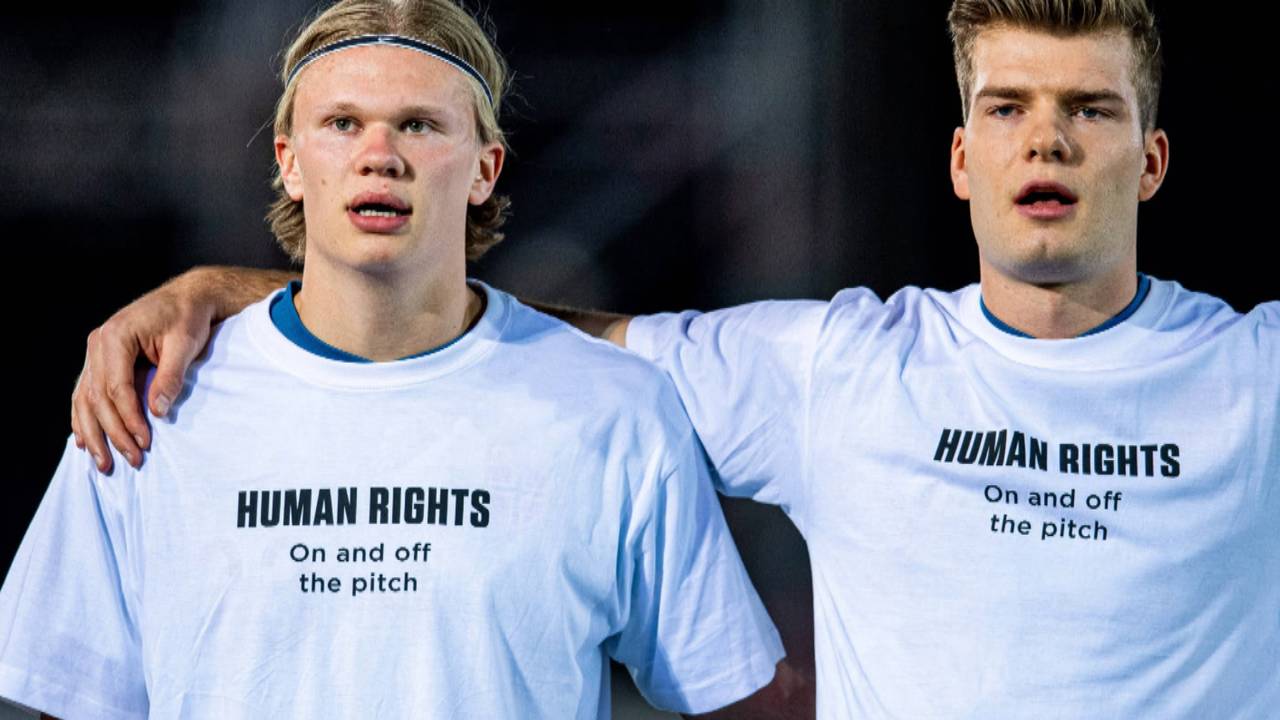 Erling Haaland setzt mit norwegischer Nationalmannschaft ein Zeichen gegen Katar