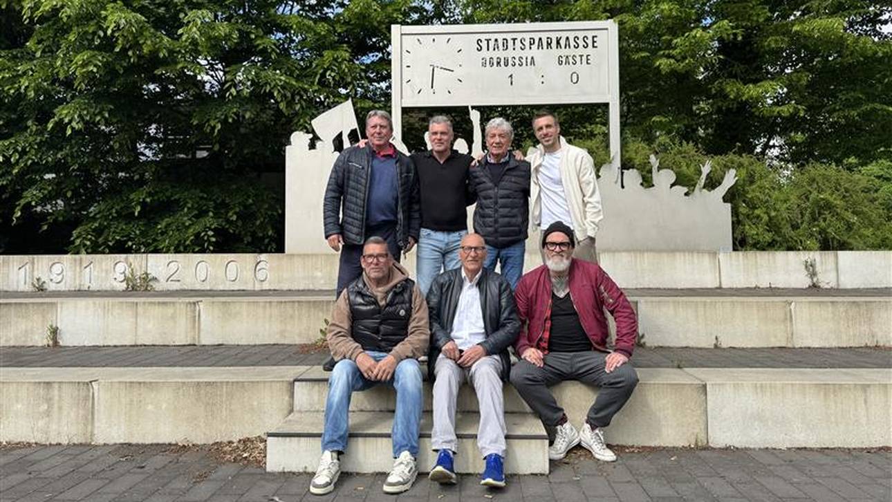 SPORT1-Reporter Reinhard Franke traf sich mit Gladbach-Legenden am Bökelberg