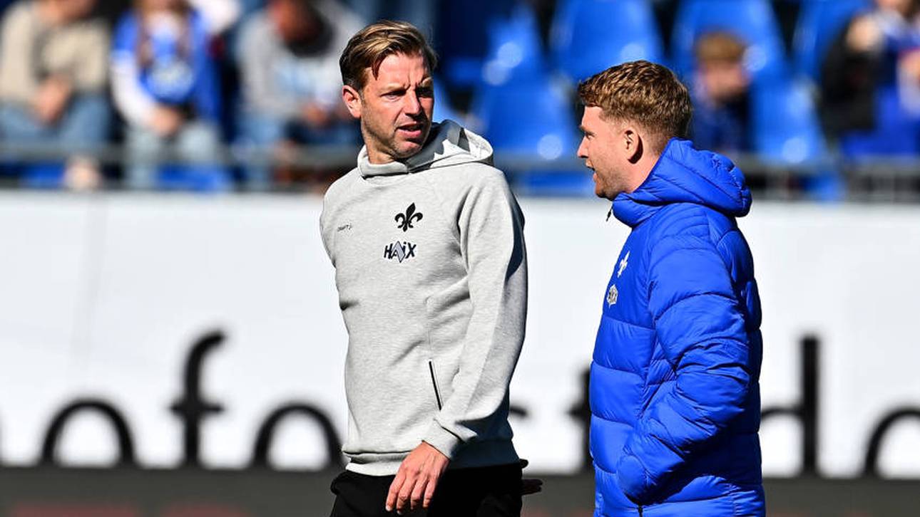 Florian Kohfeldt (l.), mit Paul Fernie