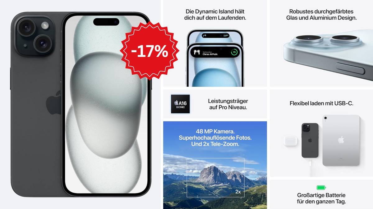 iPhone 15 – fast wie das iPhone 16, aber 17% günstiger!