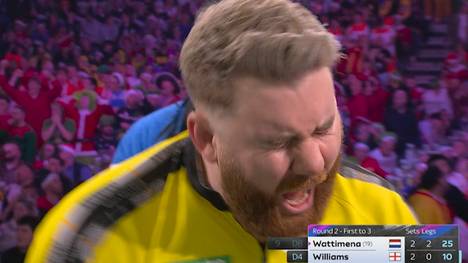 Jermaine Wattimena übersteht ein nervenaufreibendes Match gegen Scott Williams - und das in Style. 