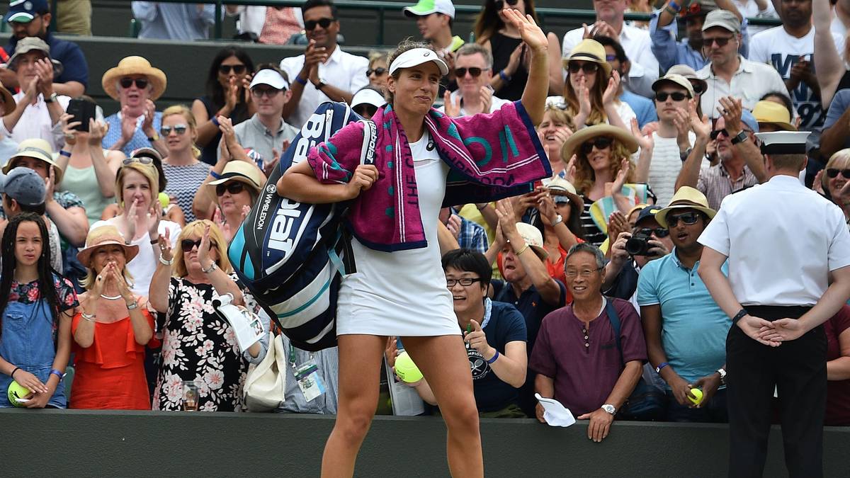 Die britischen Fans bejubeln auch den Sieg von Johanna Konta