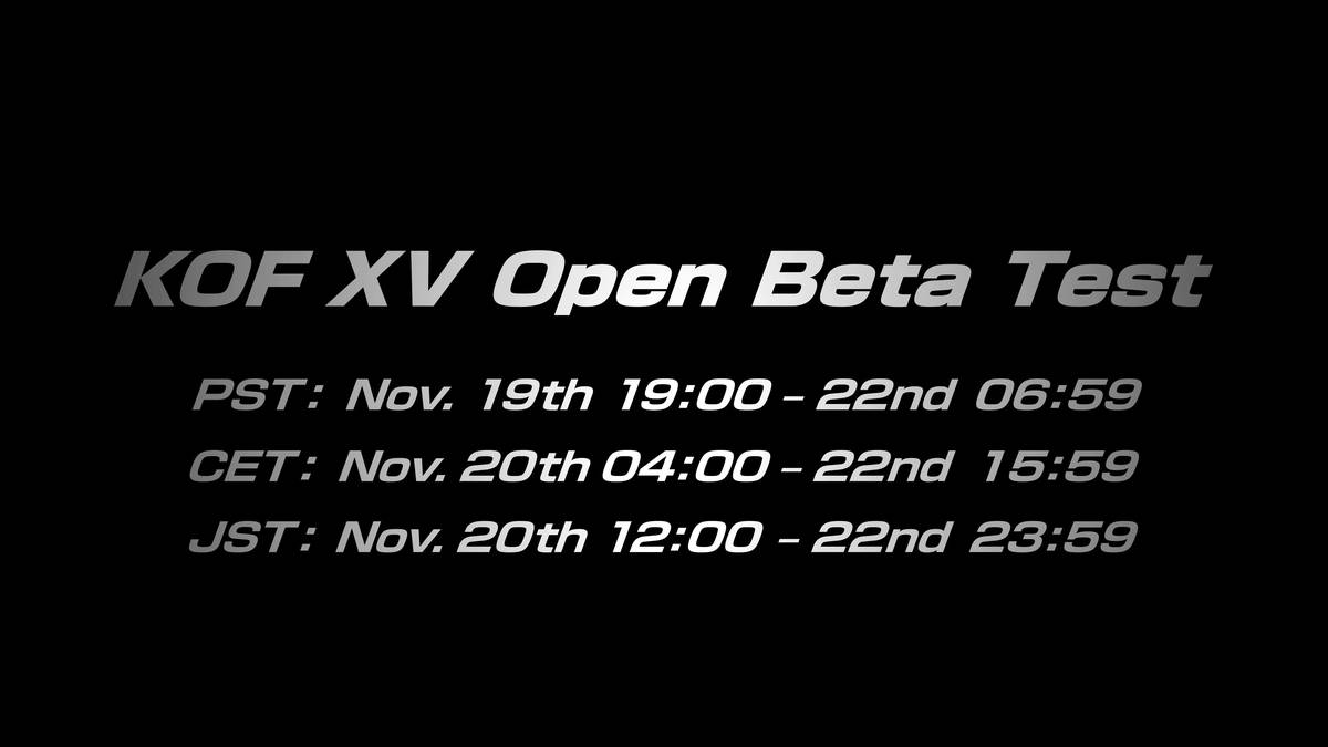 Die Open Beta von KOF15 läuft über drei Tage