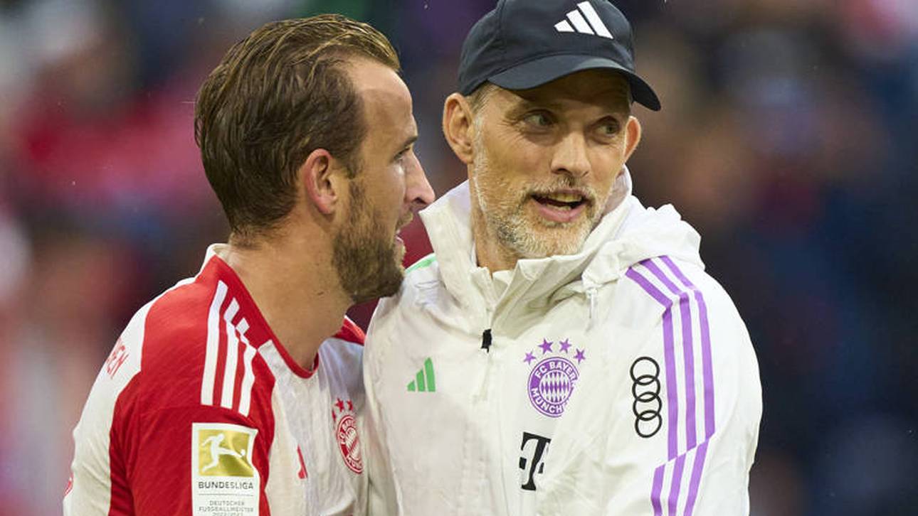 Thomas Tuchel und Harry Kane beim FC Bayern
