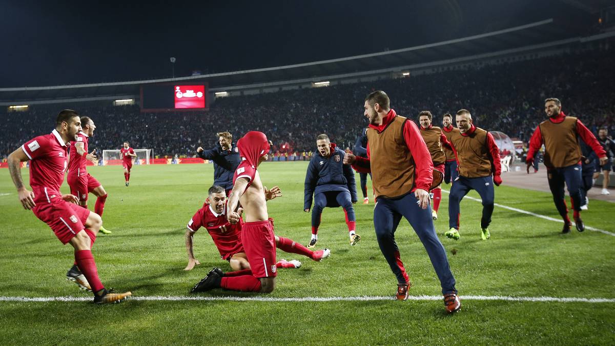TOPF 4 - SERBIEN (38): Mit dem Tor von Aleksandar Prijovic löst Serbien nach dem 1:0 gegen Georgien am letzten Spieltag das WM-Ticket und setzt sich damit gegen Wales und Österreich durch
