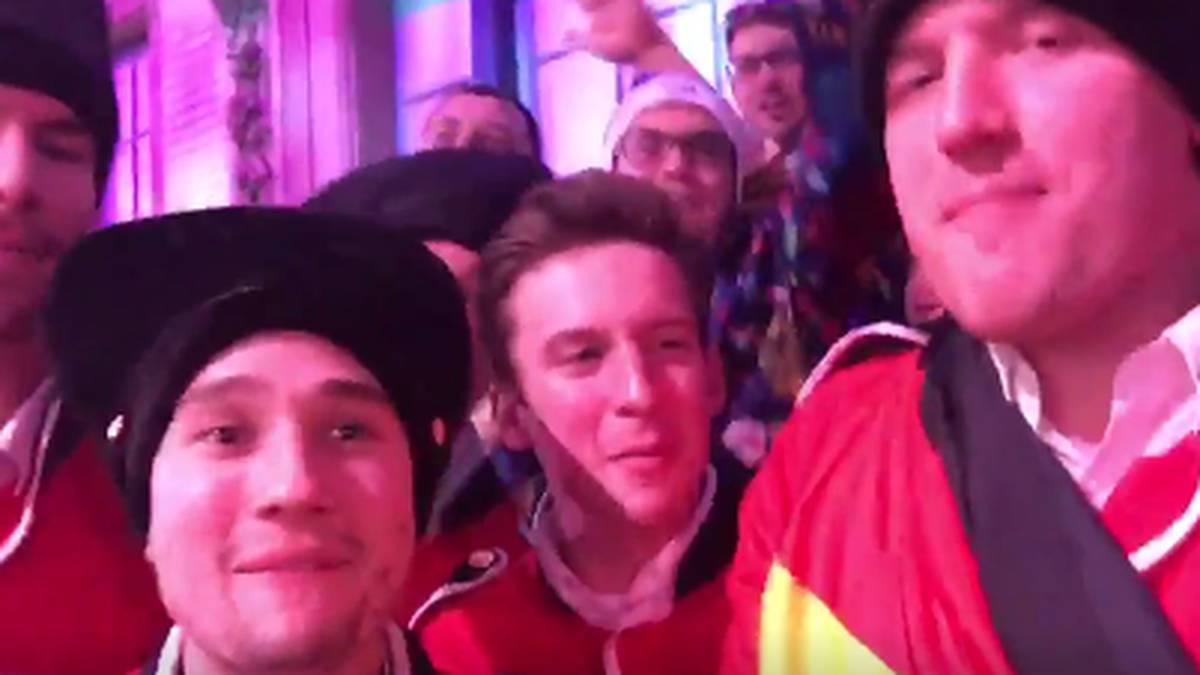 Die German Guards sorgen für eine sichere, aber auch feuchte Veranstaltung