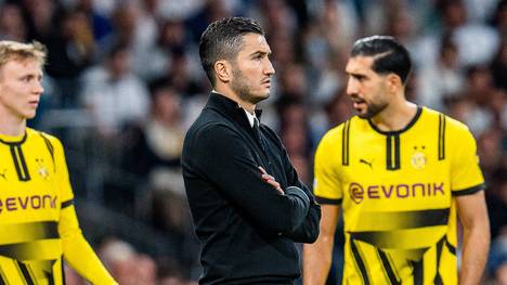 BVB-Kapitän Emre Can muss nach der Champions-League-Niederlage bei Real Madrid erneut viel Kritik einstecken. Nun stellt sich Trainer Nuri Sahin schützend vor seinen Spieler.