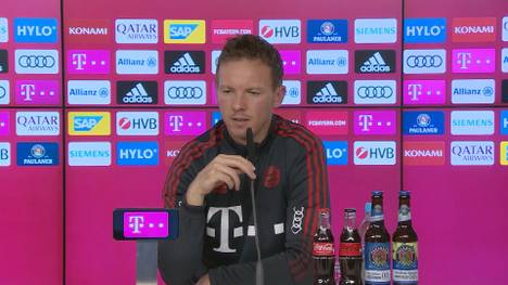 Joshua Kimmich fehlt weiter aufgrund seiner Corona-Infektion. Wäre Jamal Musiala ein passender Ersatz? Julian Nagelsmann klärt auf.