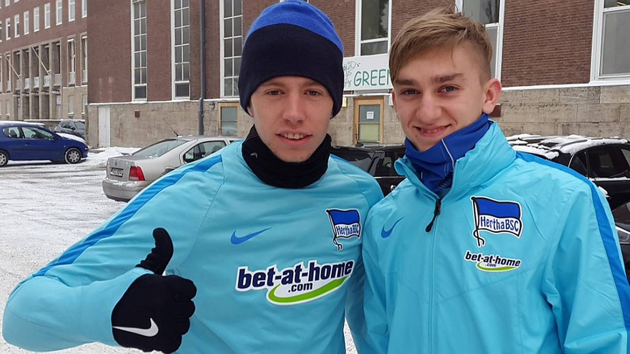Kurt schon im Hertha-Training