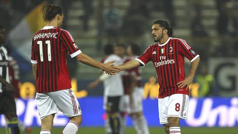 Zlatan Ibrahimovic (l.) und Gennaro Gattuso spielten gemeinsam für den AC Mailand