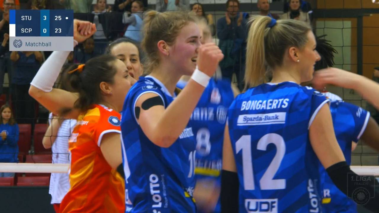 Volleyball-Bundesliga. Allianz MTV Stuttgart gewinnt gegen SC Potsdam