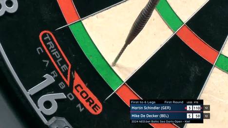 Martin Schindler kommt mit dem Rückenwind seines ersten European Tour-Titels nach Kiel - doch die Doppel-16 will bei zwei Highfinishes nicht fallen. Mike de Decker lässt sich die Chance nicht entgehen.
