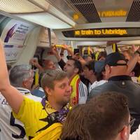 In der U-Bahn: BVB- und Real-Fans schaukeln sich hoch