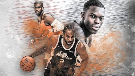 Chris Paul, Kawhi Leonard und Dennis Schröder (v.l.) sind drei der heißesten Namen im NBA-Transfersommer