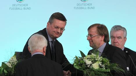 Reinhard Grindel wurde in Frankfurt/Main zum neuen DFB-Präsidenten gewählt