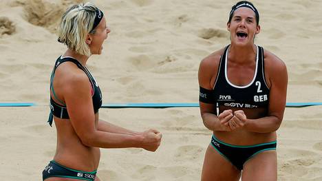 Laura Ludwig (l.) und Kira Walkenhorst bezwangen sowohl im Viertelfinale als auch im Endspiel favorisierte Brasilianerinnen