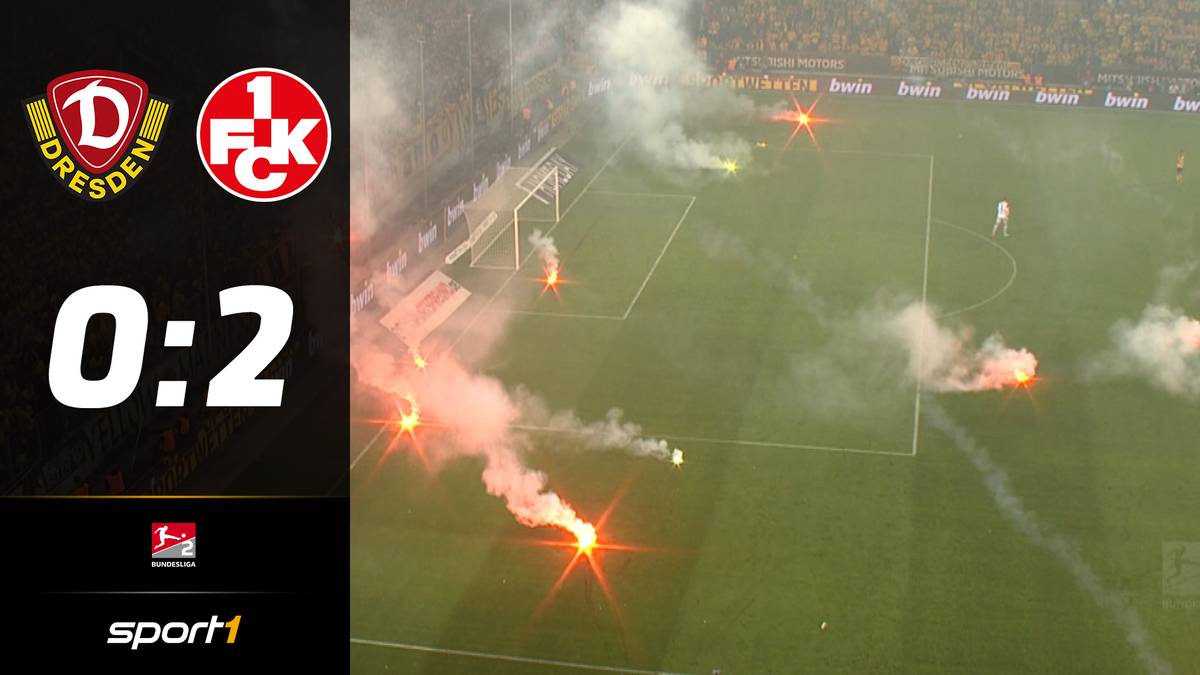 Der 1. FC Kaiserslautern schafft über die Relegation den Aufstieg in Liga 2. Doch das Spiel in Dresden wurde überschattet von einem Pyro-Eklat. Gleich mehrere Feuerwerkskörper werden auf den Platz geschleudert.