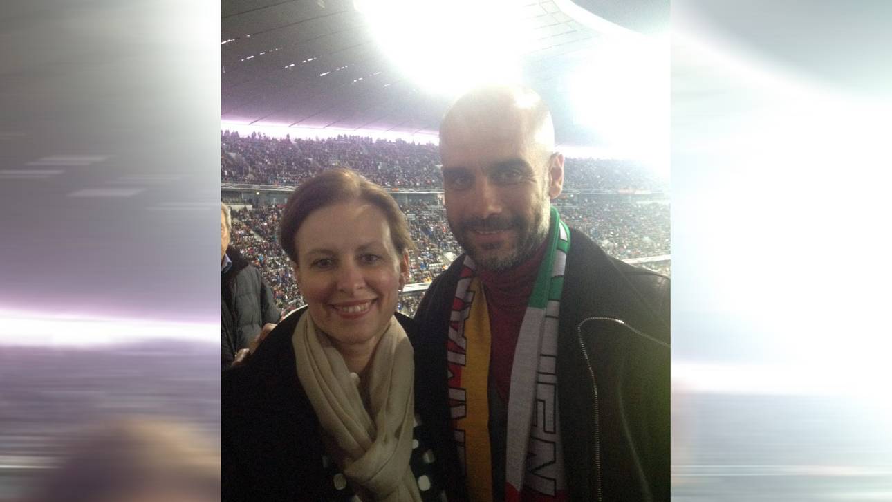 FC-Bayern-Trainer Pep Guardiola traf in der Allianz-Arena Chantal Borgonovo