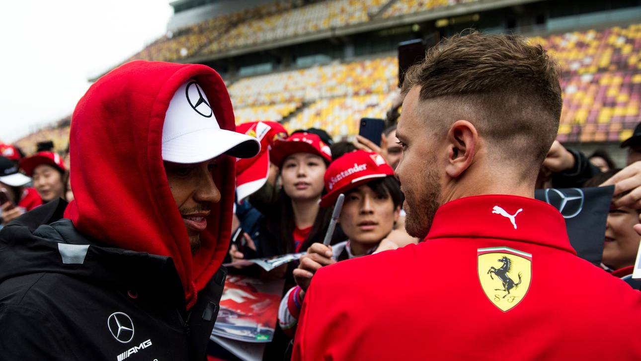 Spannung? Vettel & Hamilton uneins