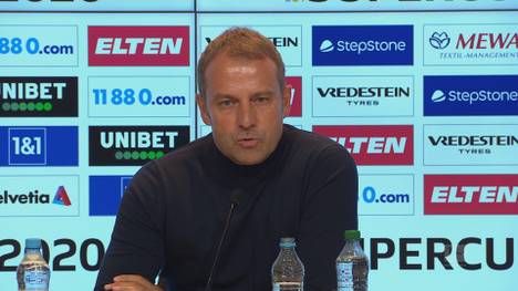 Nach dem 3:2 im Supercup gegen Borussia Dortmund ist Hansi Flick voll des Lobes für Joshua Kimmich. Er hebt vor allem seine "Energieleistung" heraus.