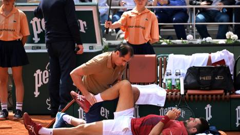 Am Boden: Novak Djokovic 