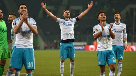 Schalke feiert den Einzug ins Viertelfinale der UEFA Europa League