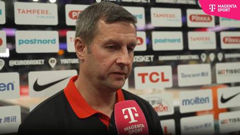 Der Co-Trainer des DBB-Teams, Alan Ibrahimagic, zieht in der Halbzeit ein erstes Fazit. Trotz Führung seines Teams sieht er noch ein paar Punkte, die es zu verbessern gilt.