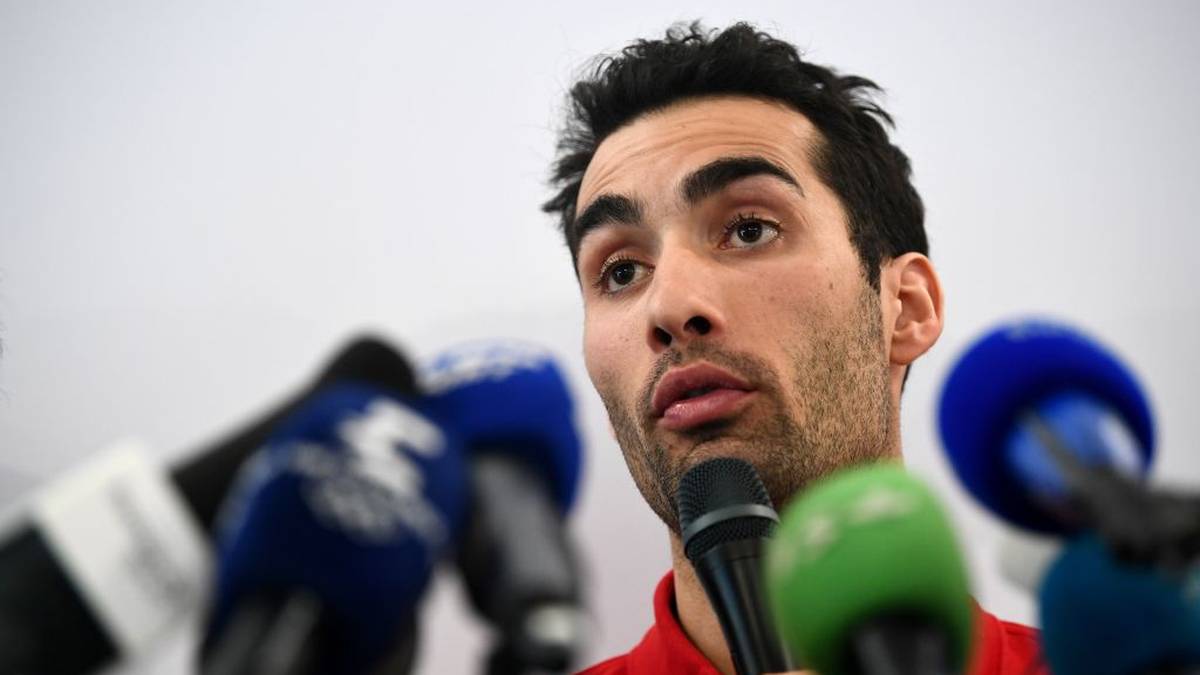 France's flag bearer at the 2018 Pyeongchang Winter Olympics Martin Fourcade gives a press conference at the French house ahead of the Pyeongchang 2018 Winter Olympic Games in Pyeongchang on February 8, 2018. / AFP PHOTO / FRANCK FIFE        (Photo credit should read FRANCK FIFE/AFP via Getty Images)