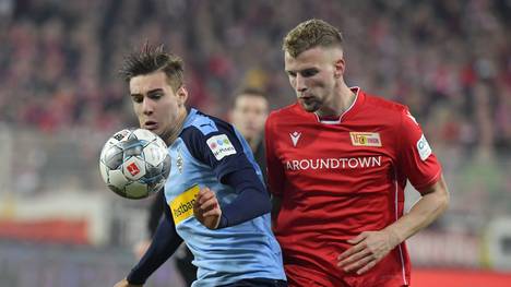 Florian Neuhaus (l.) verlängerte kürzlich seinen Vertrag mit Gladbach
