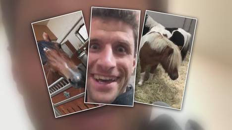 Thomas Müller meldet sich aus seinem Pferdestall und zeigt eine ziemlich verrückte Interpretation der UEFA Position Awards.