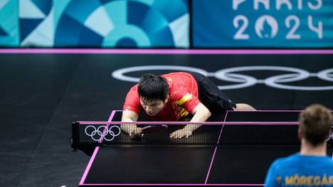 Fan Zhendong streckte sich vergeblich nach dem Ball