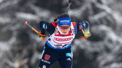 Franziska Preuß wird in Oberhof im Sprint Zweite