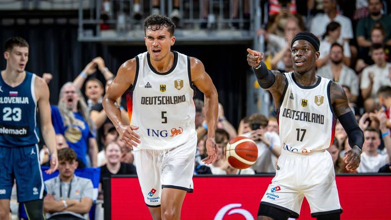 Dennis Schröder (r.) feiert Tristan da Silva