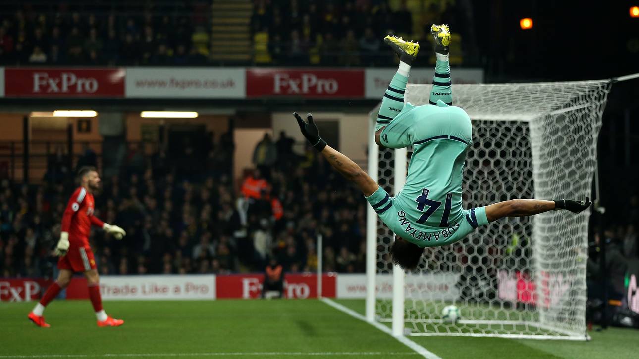 Arsenal dank Aubameyang auf Platz 4