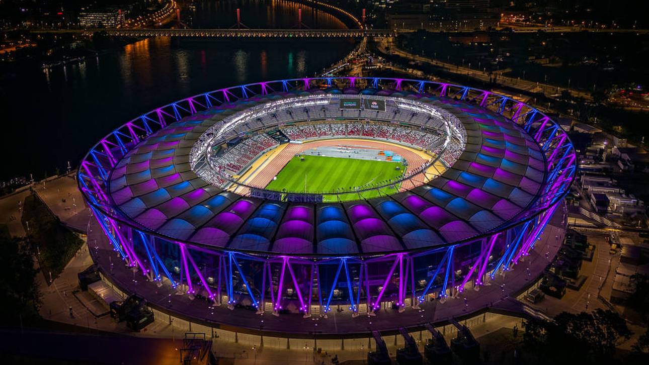 Das Leichtathletikstadion in Budapest wurde extra für die WM 2023 gebaut - hier finden ab Freitag die Ultimate Championship statt
