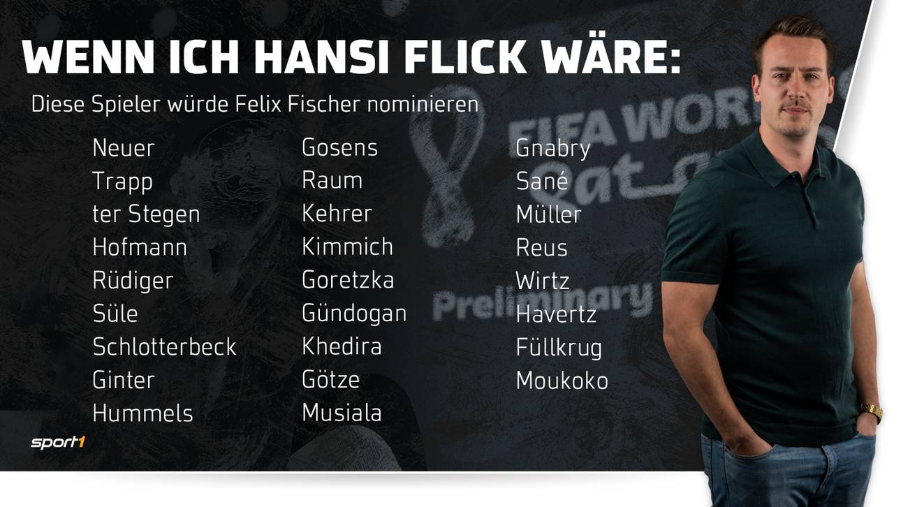 SPORT1-WM-Reporter Felix Fischer überrascht bei seinem DFB-Kader mit Youssoufa Moukoko von Borussia Dortmund sowie Niclas Füllkrug von Werder Bremen