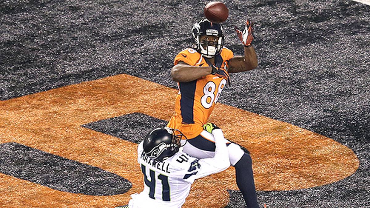 Demaryius Thomas verhindert wenigstens das erste zu Null der Super-Bowl-Hitorie mit seinem Touchdown